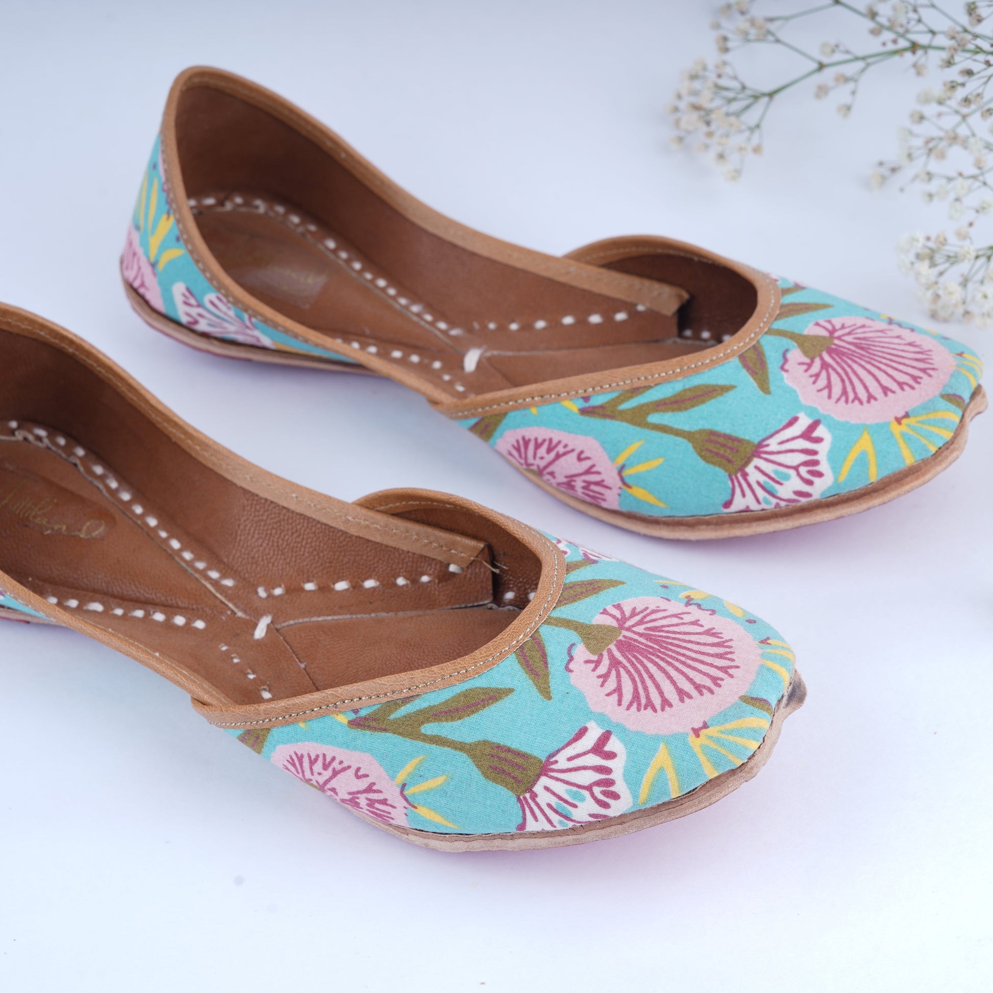 Cotton printed jutti for women – soft and comfortable summer footwear
