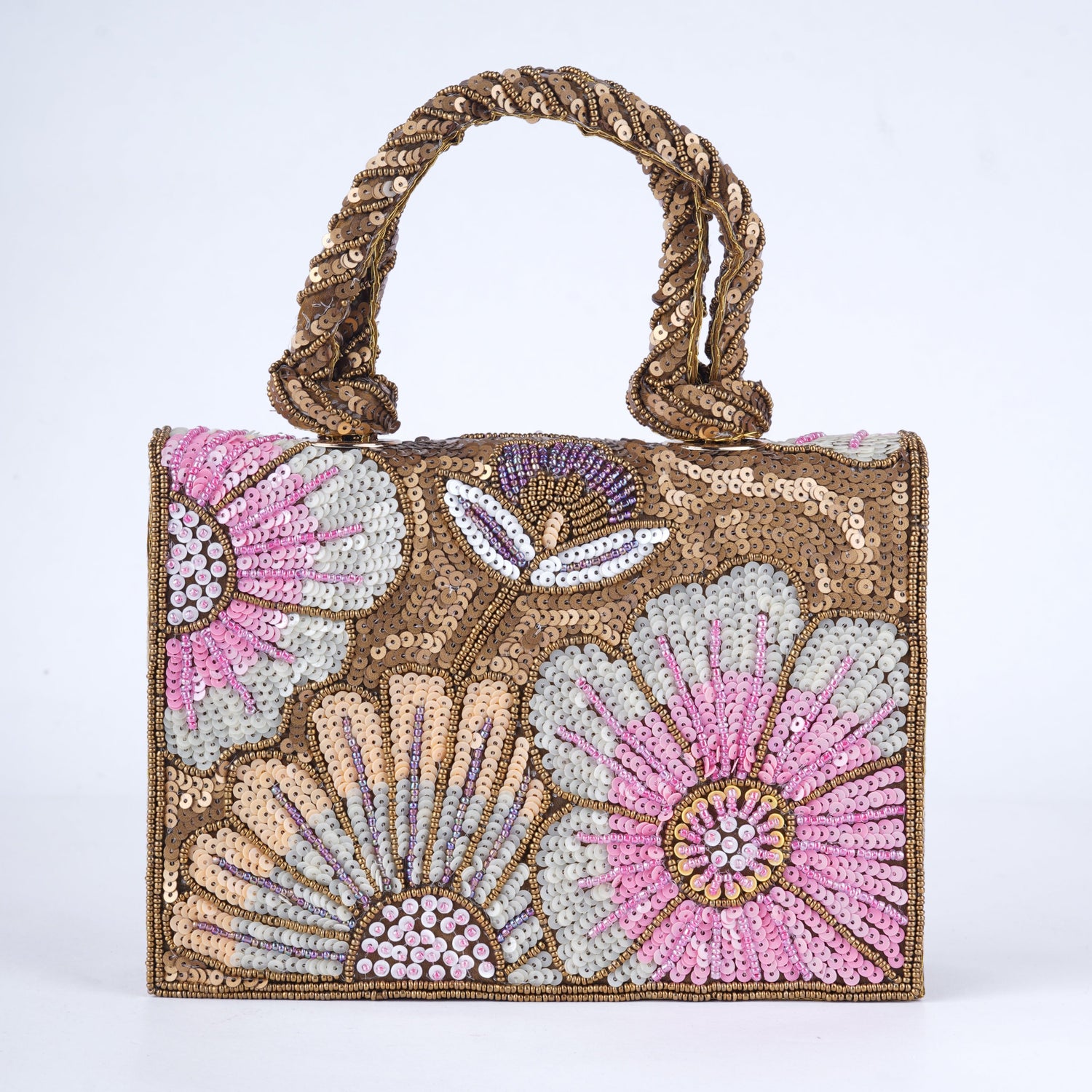 Mini handcrafted embellished bag for women – stylish ethnic accessory with intricate detailing for festive occasions